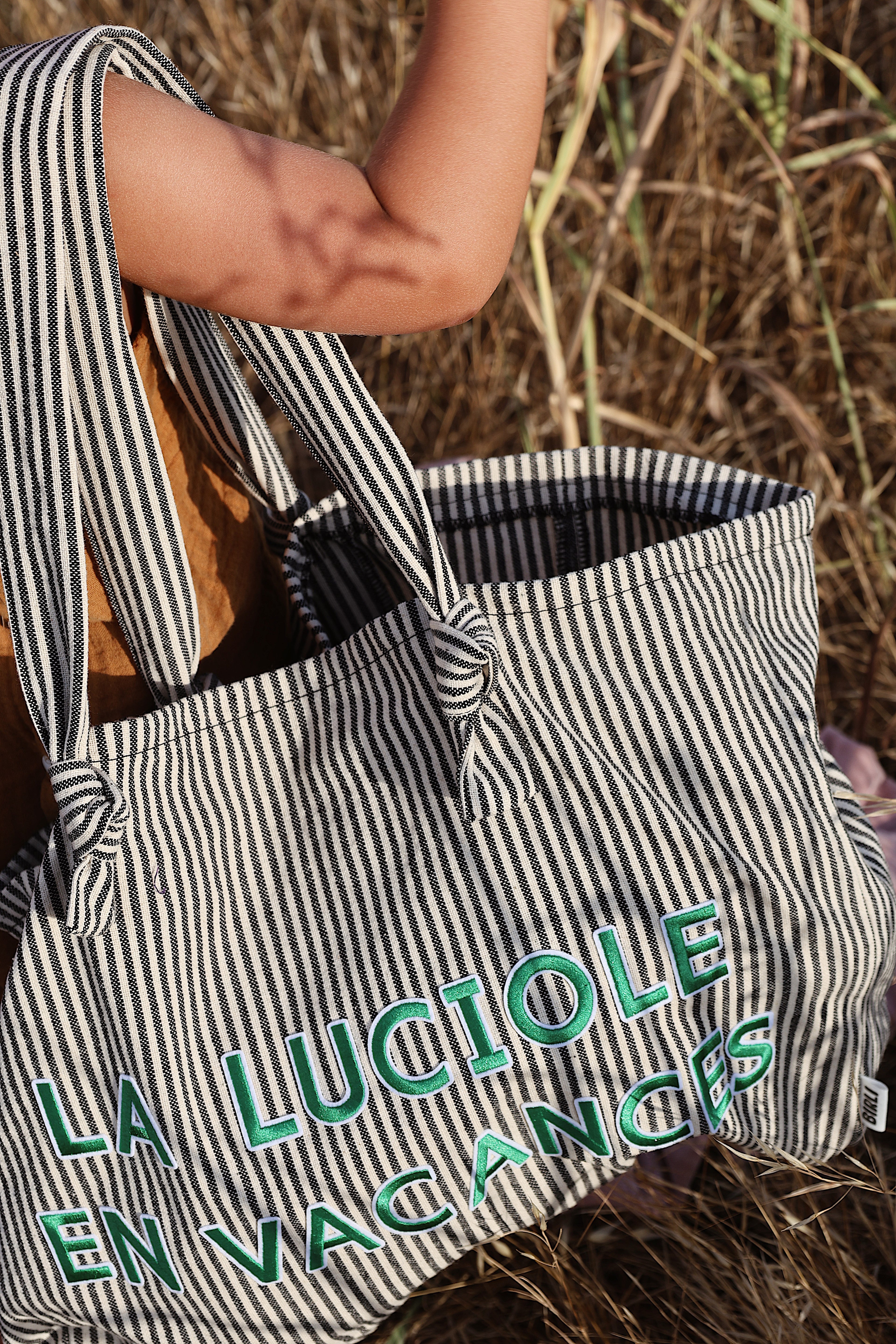 Le sac personnalisé rayé