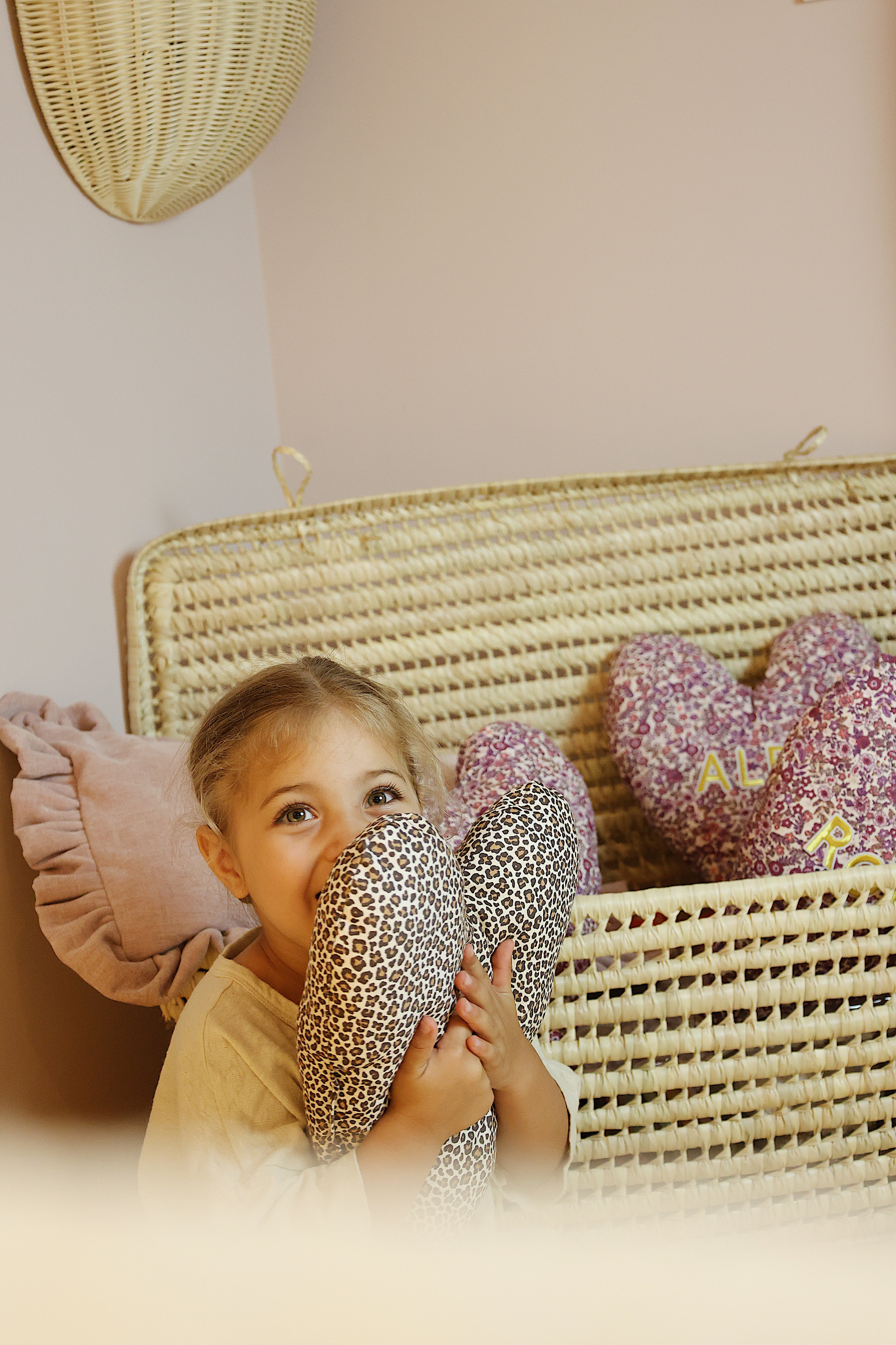 Le coussin coeur léopard