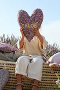 Le coussin coeur fleuri