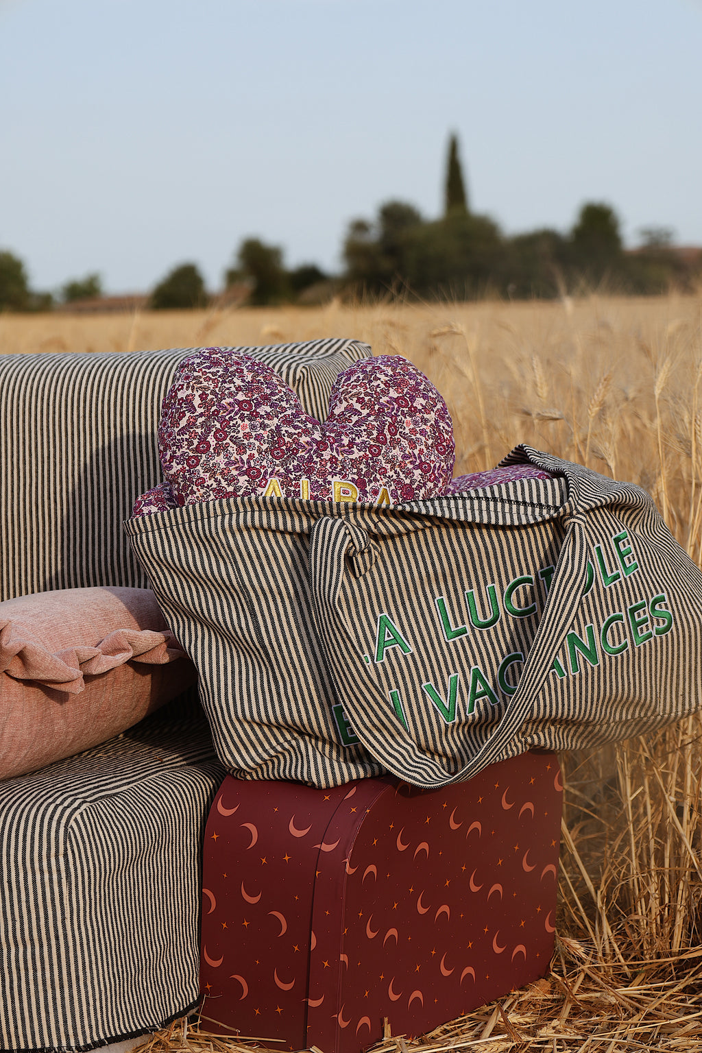 Le sac personnalisé rayé