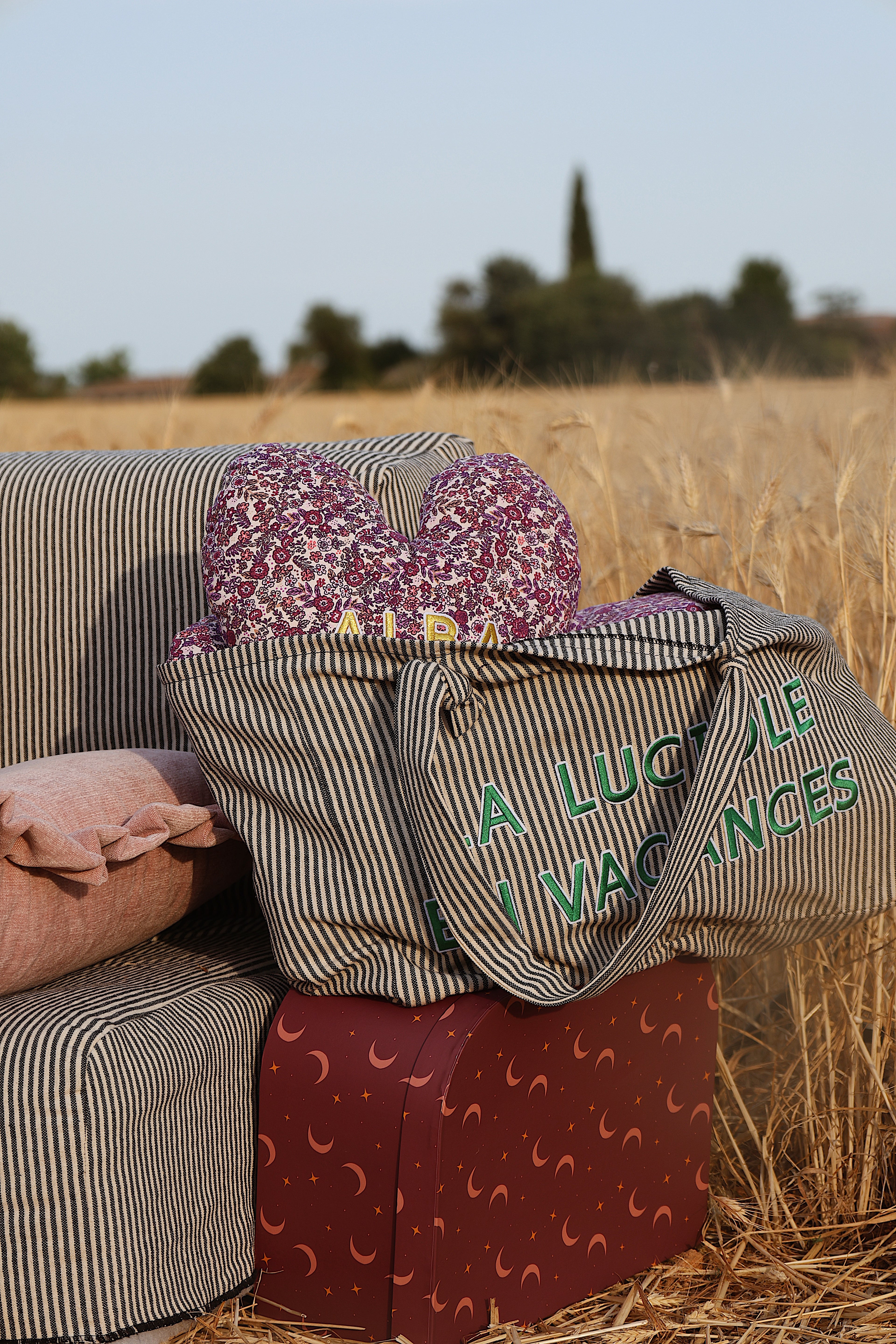 Le sac personnalisé rayé