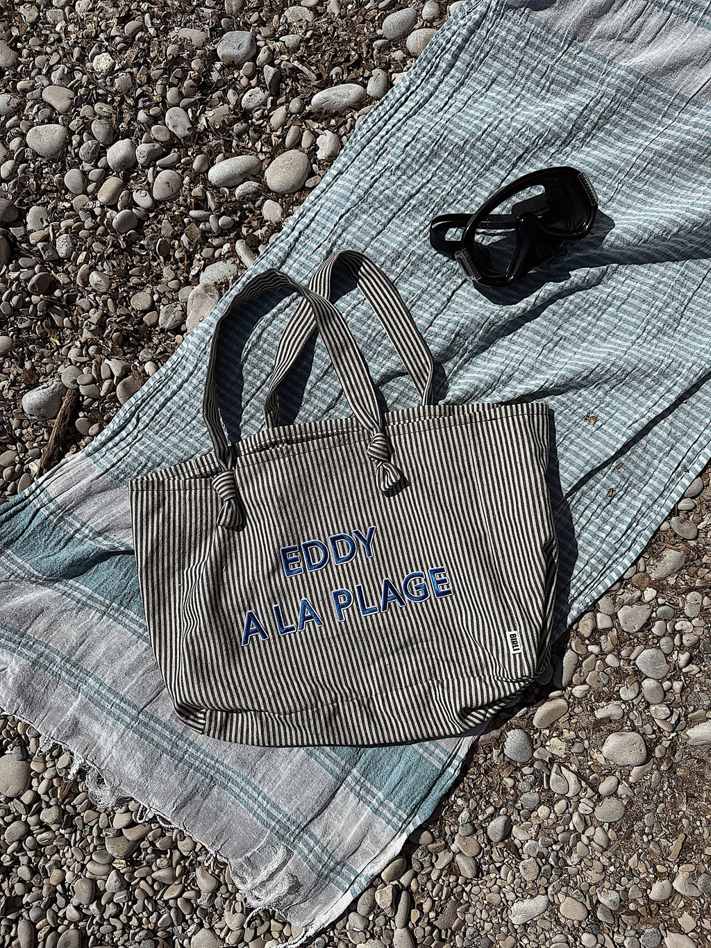 Le sac personnalisé rayé