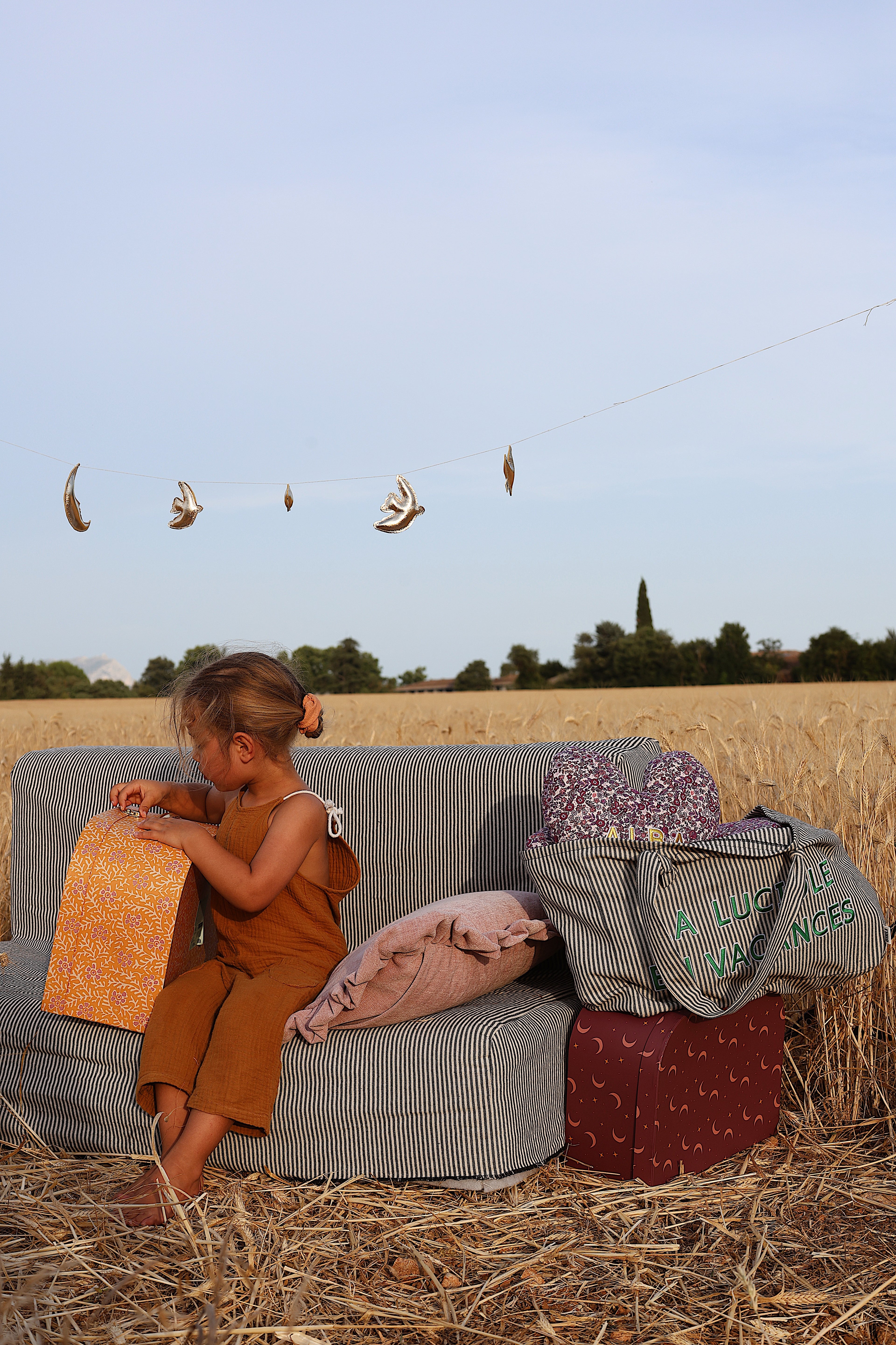 Le sac personnalisé rayé
